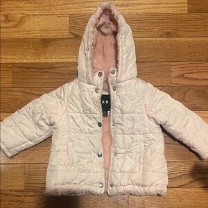 DKNY Light Pink Kids Puffer Jacket